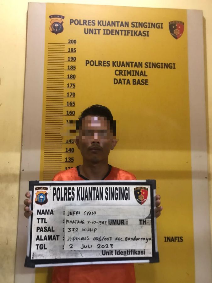 Polres Kuansing Amankan Pelaku Tindak Pidana Persetubuhan dan Melarikan Anak Dibawah Umur