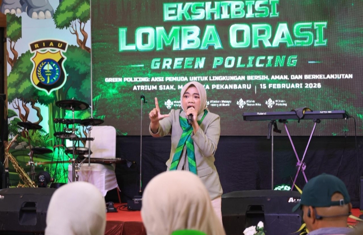 Puncak Ekshibisi Lomba Orasi Green Policing Polda Riau Tahun 2026