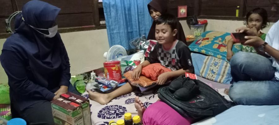 Alami Kecelakaan dan Ayah Meninggal, Rehan Kurniawan Terima Bantuan dari Sentra Abiseka Pekanbaru