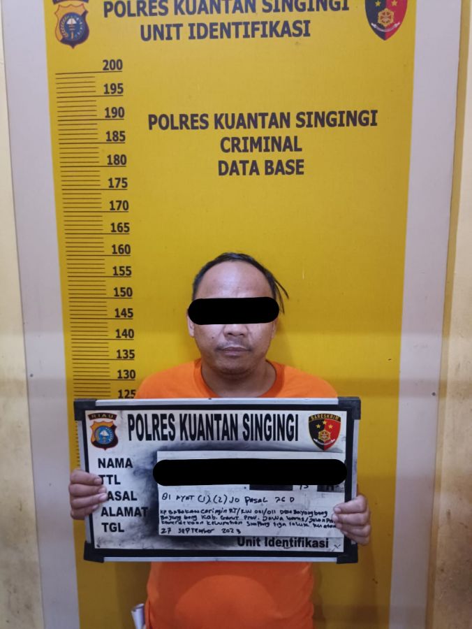 Sat Reskrim Polres Kuansing Amankan Pelaku Tindak Pidana Persetubuhan Anak Dibawah Umur
