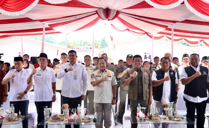 Satgas PRR Resmikan Huntara di Tapanuli Selatan dan Tujuh Kabupaten Lain Secara Serempak