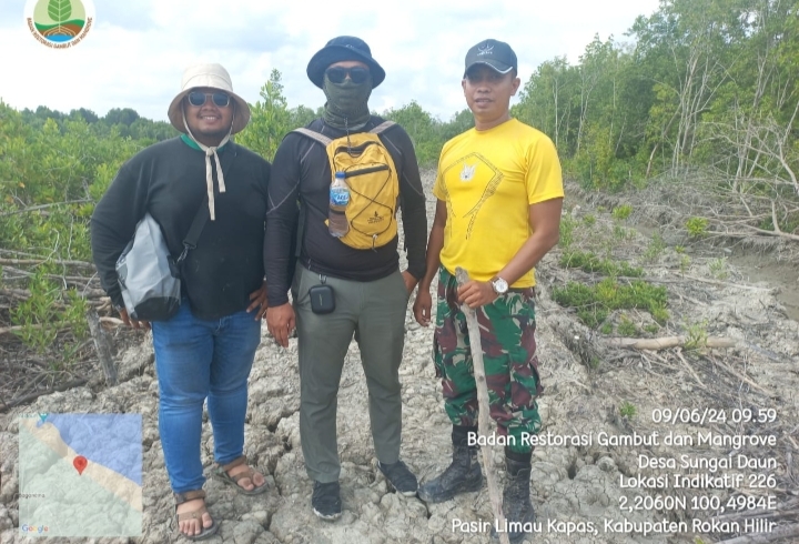 Tiga Personel Lanud Roesmin Nurjadin Dampingi Tim BRGM Identifikasi dan Inventarisasi Mangrove