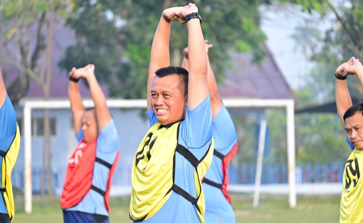 Tingkatkan Kebugaran dan Profesionalisme, Personel Lanud RSN Laksanakan Kesamaptaan Jasmani