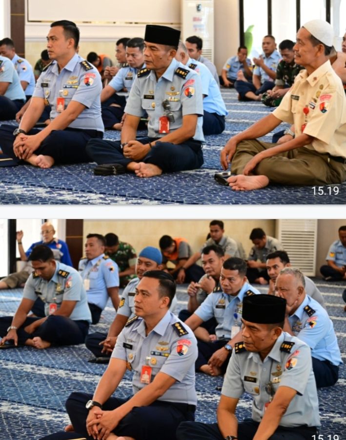 Tingkatkan Spiritualitas, Personel Lanud Roesmin Nurjadin Gelar Shalat Dhuha dan Kajian Keislaman