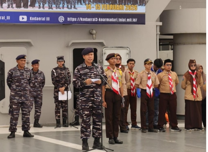 TNI AL Bangun karakter Generasi muda, KODAERAL III Gelar PERSAMI KKRI di Kapal Perang