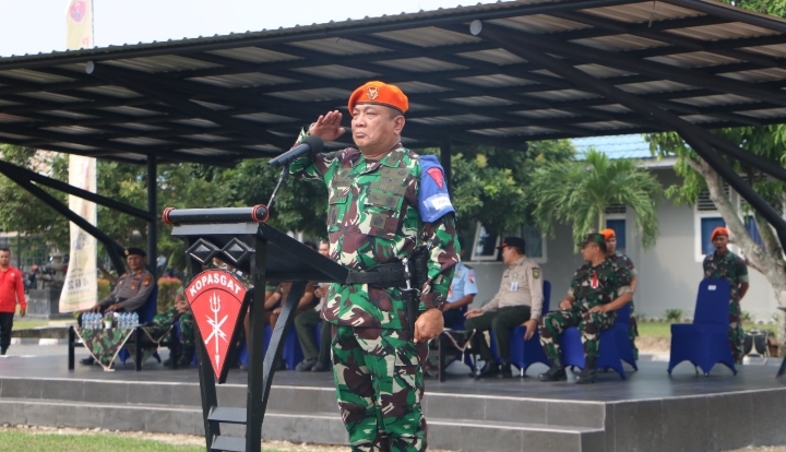 Upacara Pembukaan Latihan Penanggulangan Bencana Alam Satuan Kopasgat