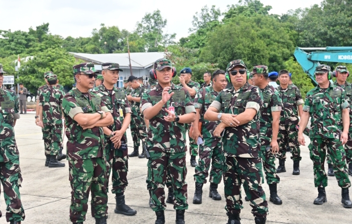 Wakasau Tinjau Uji Smoke Pod dan Infrastruktur Pendukung Rafale di Lanud RSN