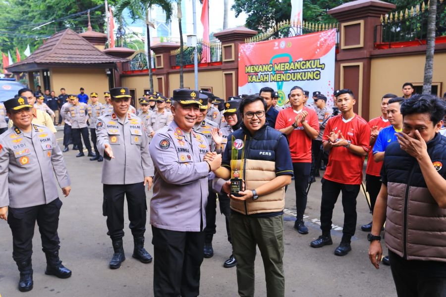 Wujudkan Pemilu Damai 2024, Polri Bersama Wartawan Gelar Bhayangkara Presisi Seven Soccer Cup