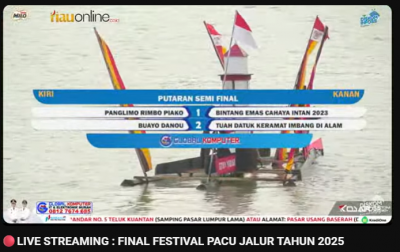 Bintang Emas Cahaya Intan Juara Festival Pacu Jalur 2025, Sungai Kuantan Bergemuruh