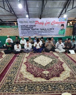 PWNU Riau dan MISURI bersama Kyai, Santri dan anak yatim lakukan Doa bersama untuk korban di Cianjur