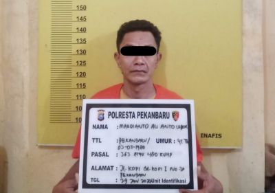 Sat Reskrim Polresta Pekanbaru Tangkap Pelaku Curanmor Sehari Setelah Beraksi