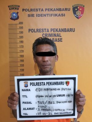 Tim Jembalang Polresta Pekanbaru Berhasil Tangkap Pelaku Jambret dan Pertolongan Jahat (Penadah)